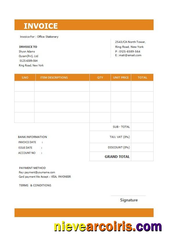 Free Standard Invoice